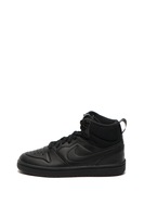 Nike, Pantofi sport mid-high de piele Court Borough Mid 2, Negru, 38 EU