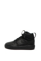 Nike, Pantofi sport de piele Court Borough Mid 2, Negru, 28 EU