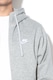 Nike, Sportswear Club cipzáros felső kapucnival és hímzett logóval, Melange szürke, XL