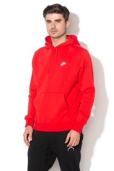 Nike, Hanorac cu buzunar kangaroo Sportswear Club, Rosu vermilion Nike, Hanorac cu buzunar kangaroo Sportswear Club, Rosu vermilion