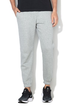 Nike, Pantaloni sport conici cu broderie logo Sportswear Club, Gri melange Nike, Pantaloni sport conici cu broderie logo Sportswear Club, Gri melange