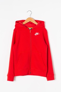 Nike - Суитшърт Sportswear Club с качулка и цип, Червен