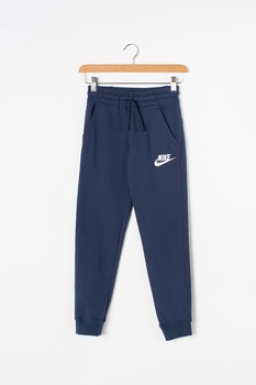 Nike, Pantaloni sport cu snur, Albastru inchis