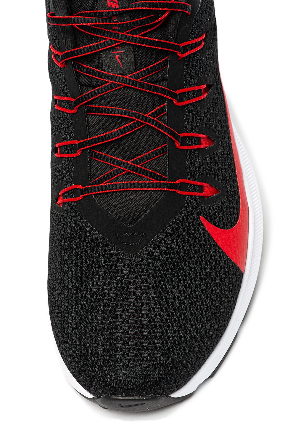 سن البلوغ عنصري أجر  Nike, Pantofi de plasa pentru alergare Quest 2, Negru/Rosu, 8 - eMAG.ro