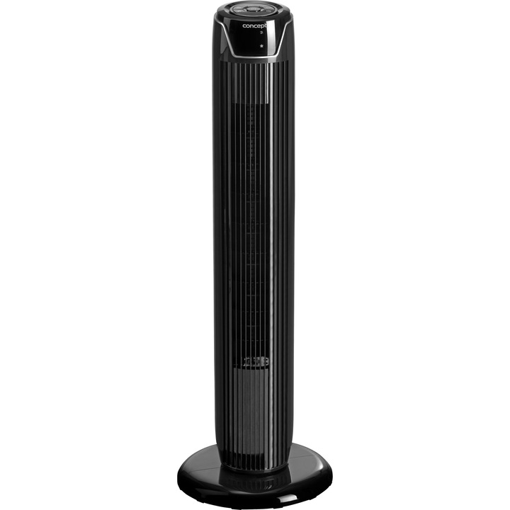 Вентилатор Concept VS5110, 45 W, 3 степени на скорост, LED дисплей, Timer, Скорост на въздуха 190 м/мин, Дебит 26 м3/мин, Ъгъл на осцилация 60 +/- 5 градуса, Черен