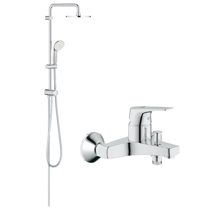 Pachet Coloana dus Grohe Tempesta 200, baterie cada/dus
