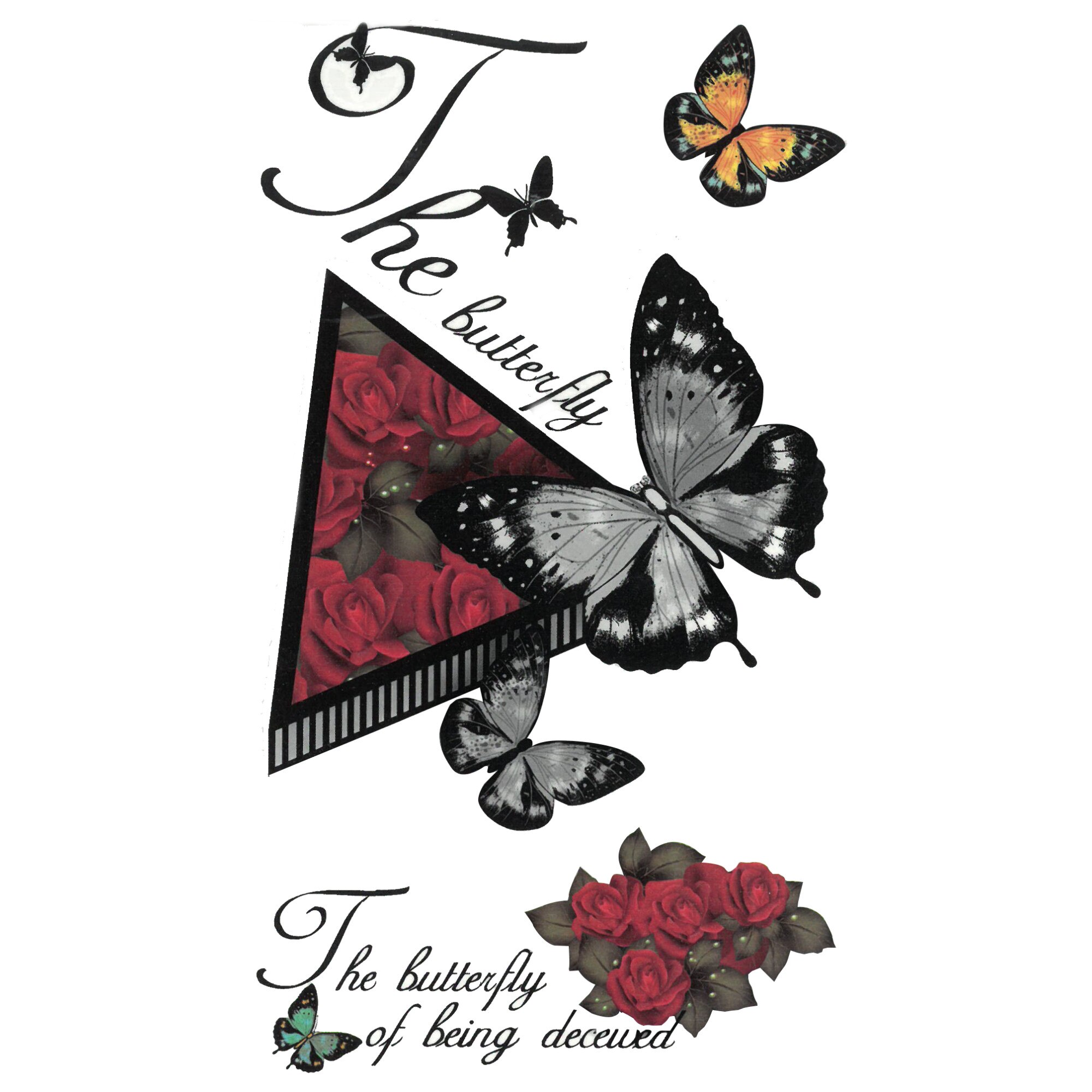 Tatuaj temporar the butterfly - 17x10cm
