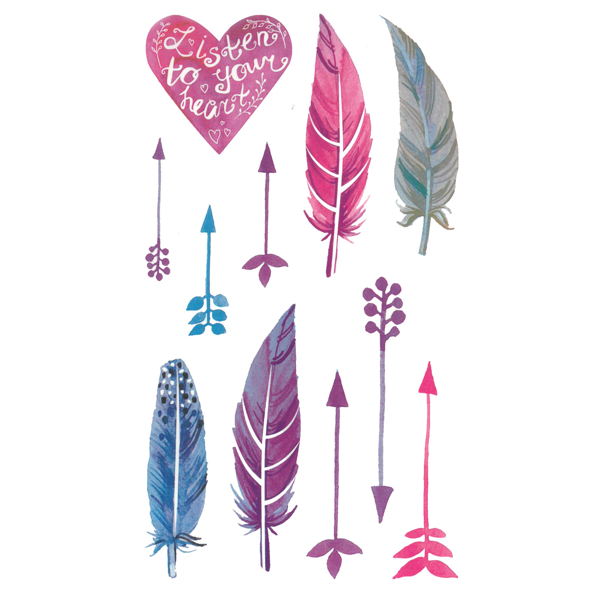 Tatuaj temporar -feather- 17x10cm