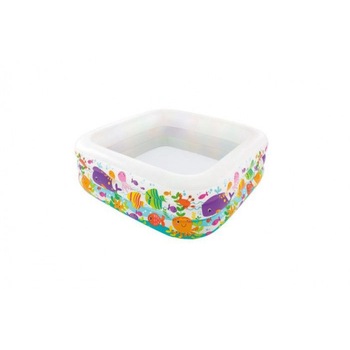 Piscina copii gonflabila cu pesti pentru plaja sau gradina , 159x50 cm , ATS , din vinil + kit de reparat Piscina copii gonflabila cu pesti pentru plaja sau gradina , 159x50 cm , ATS , din vinil + kit de reparat