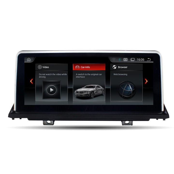 GPS навигация, Android, За BMW X5 E70 (2007 - 2014), X6 E71 (2007-2014), X6 E72 (2009-2010), CIC, CCC, 2 GB RAM +32 GB ROM, Интернет, 4G, Приложения, Waze, Wi Fi, USB, Bluetooth, Mirrorlink, IPS