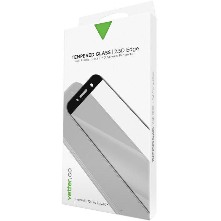 Folie de protectie Vetter Tempered Glass Vetter GO pentru Huawei P30 Pro, Black