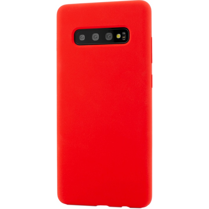 Vetter Clip-On Soft Touch Silk védőtok Samsung Galaxy S10 készülékre, Piros