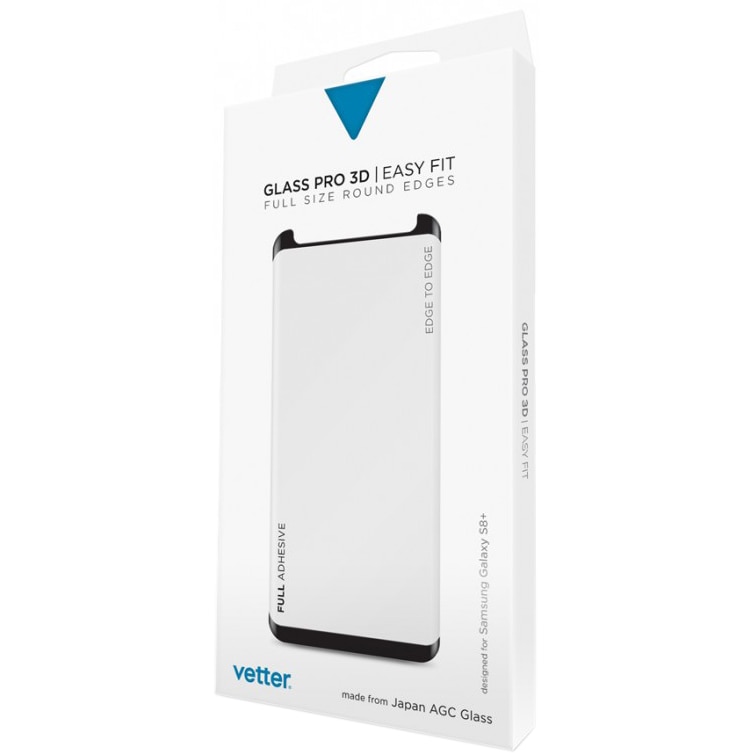 Folie de protectie Vetter Tempered Glass Easy Fit pentru Samsung Galaxy S8 Plus, Black