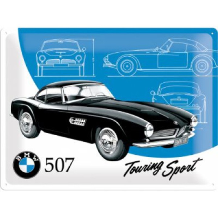Tablou metalic - BMW - 507 Touring Sport - 30x40 cm