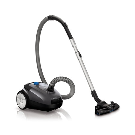 Aspirator cu sac Philips Performer Active FC8663/91, 4 l, Tub telescopic metalic, 1500 W, EPA 10, Gri