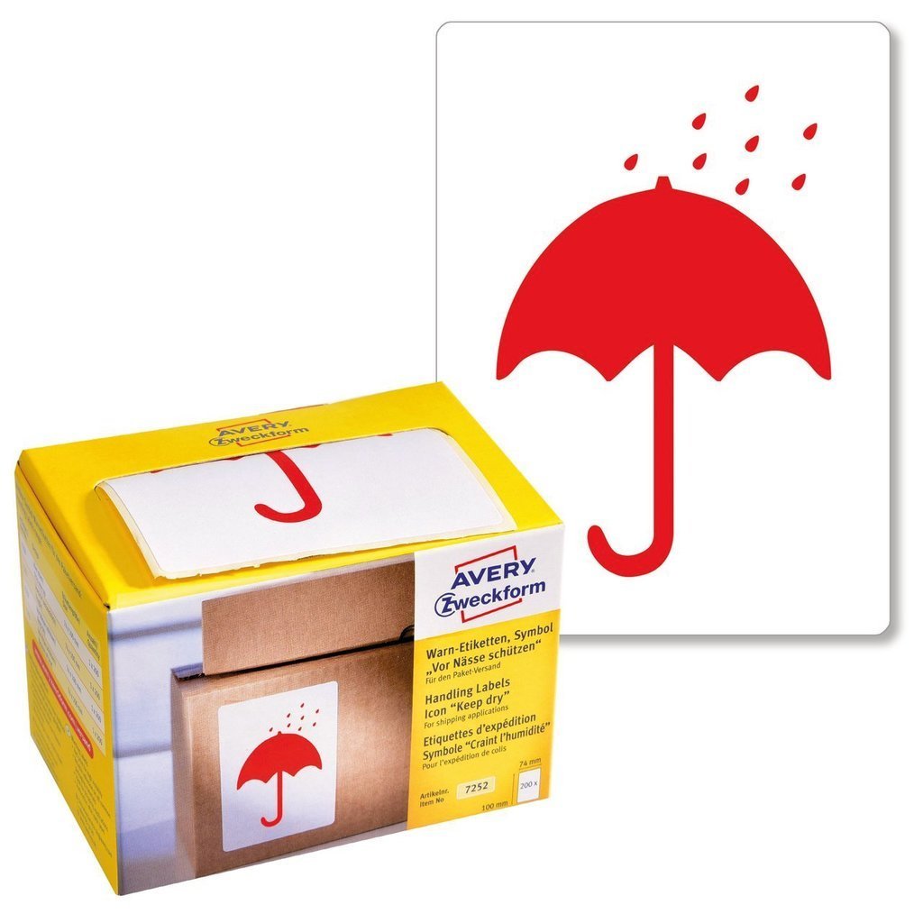 Etichete de avertizare A SE FERI DE UMEZEALA, Avery Zweckform 7252