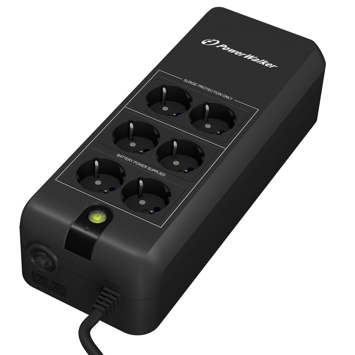 UPS , Power Walker , Standby/(Off/line) 800VA 4x FR +2x FR OUT , negru