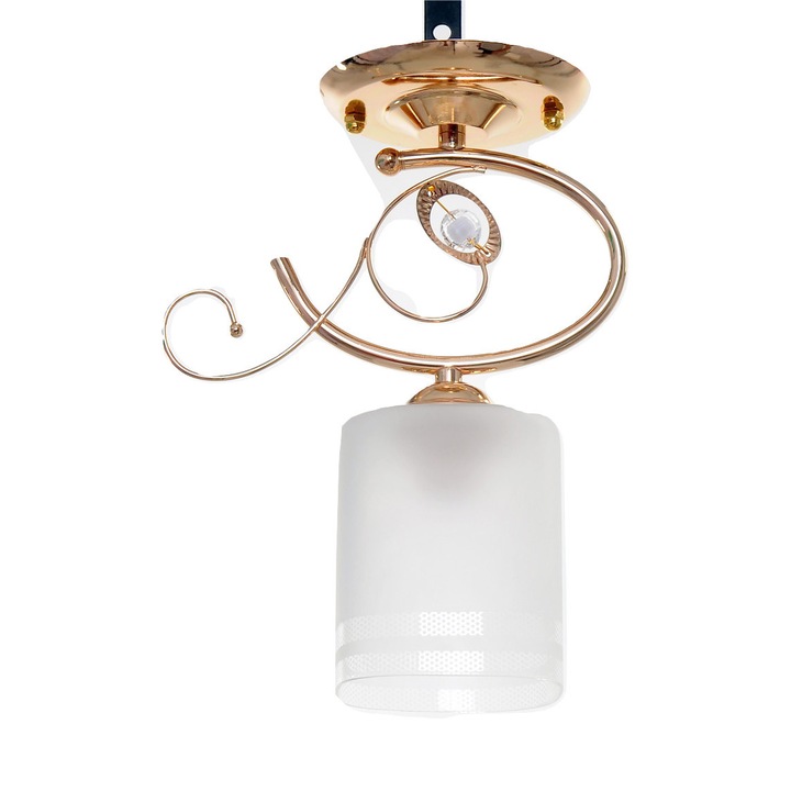 Candelabru NG 6386-1, 1 x E 27, 40 W, 220 V, Metal / Sticla