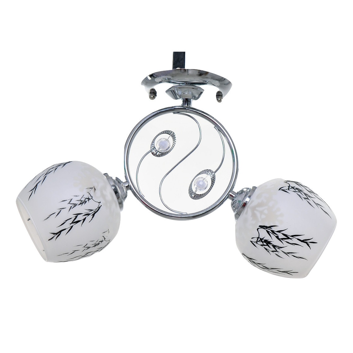 Lustra NG 6370-2, 2 x E 27, 40 W, 220 V, Metal / Sticla