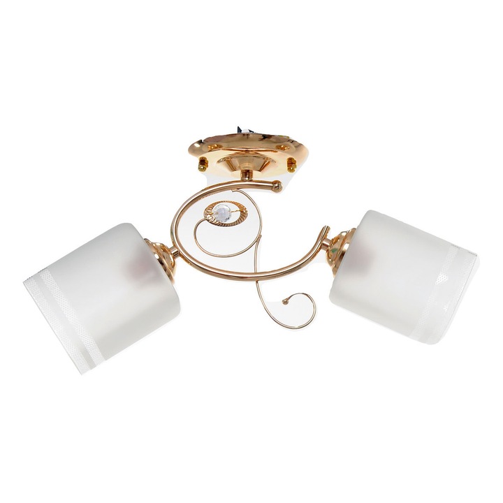 Lustra NG 6386-2, 2 x E 27, 40 W, 220 V, Metal / Sticla