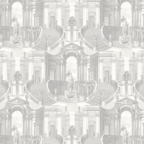 Tapet modern Verde II VD219152 Alb/Argintiu 0.53m X 10m