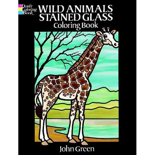 Wild Animals Stained Glass Coloring Book de John Green