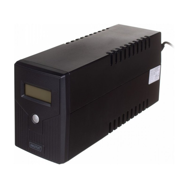 UPS , Digitus , Line/ Ineractive LCD 800VA/480W 1x12V/9Ah AVR 2xSchuko USB RJ11 , negru