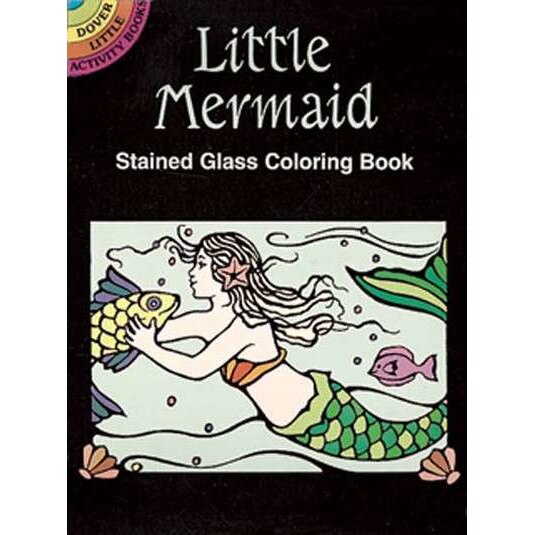 Little Mermaid Stained Glass Coloring Book de Marty Noble