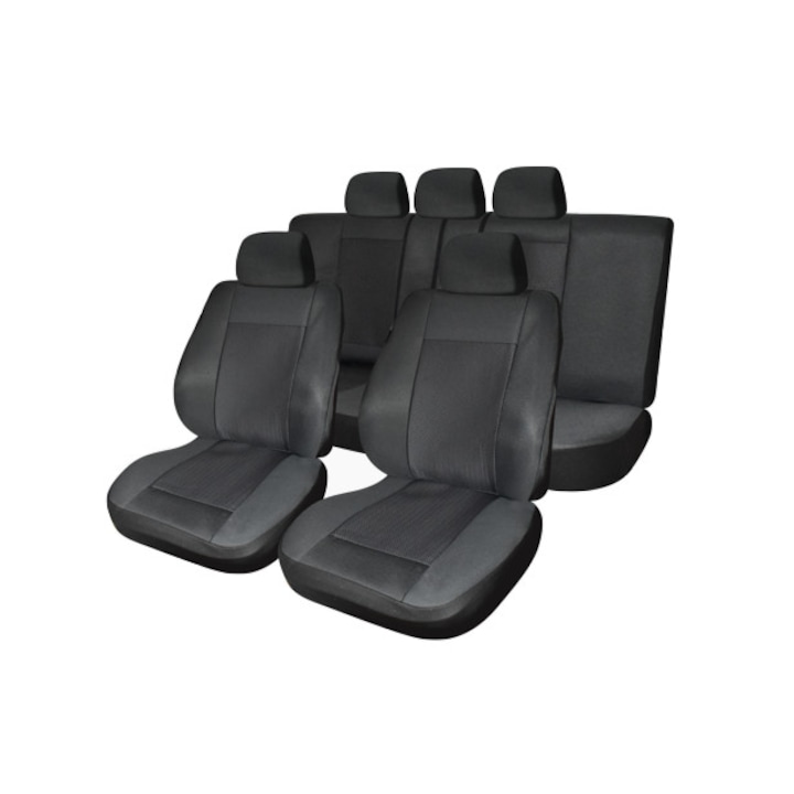 SMARTIC, Lux Edition 11 részes univerzális autóülés huzat készlet, textilanyag, fekete