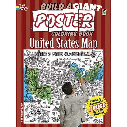 Build a Giant Poster Coloring Book -- United States Map de Diana Zourelias