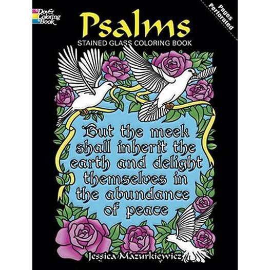Psalms Stained Glass Coloring Book de Jessica Mazurkiewicz