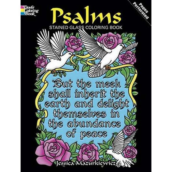 Psalms Stained Glass Coloring Book de Jessica Mazurkiewicz