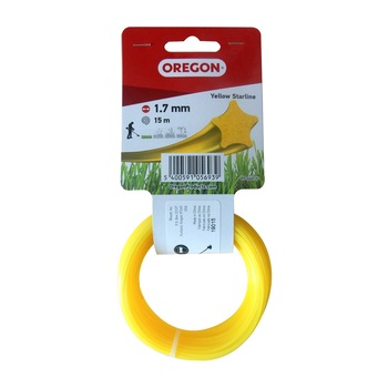 Fir motocoasa Trimmy Oregon, profil stea, PVC, 1.7 mm x 15 m Fir motocoasa Trimmy Oregon, profil stea, PVC, 1.7 mm x 15 m