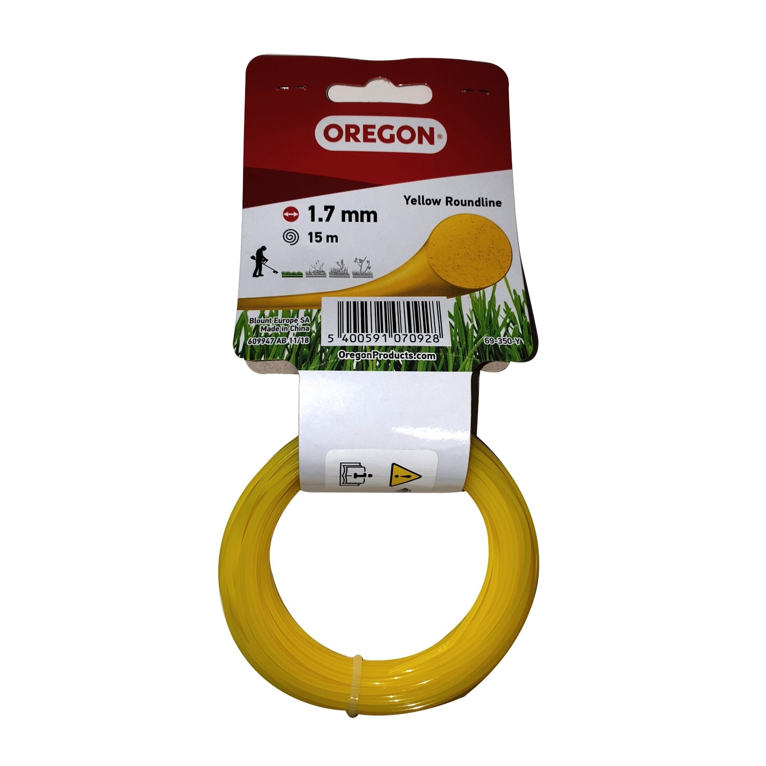 Fir motocoasa Trimmy Oregon, profil rotund, PVC, 1.7 mm x 15 m