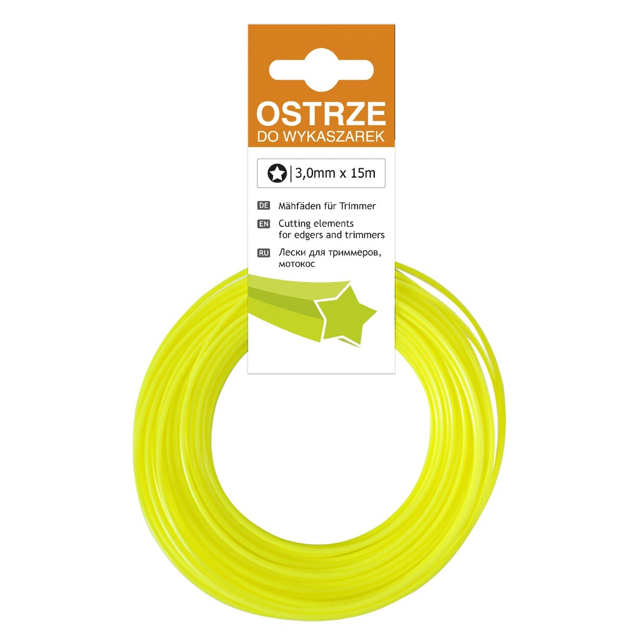 Fir motocoasa Cell Fast, profil stea, PVC, 3 mm x 15 m