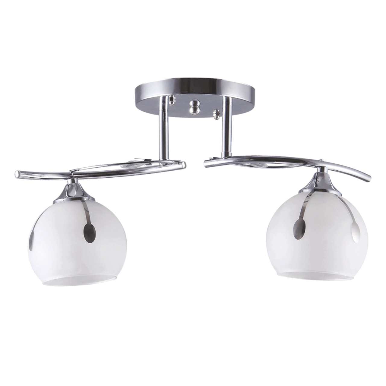 Lustra Interior Erste Sereno 2x60W Max E27 EL0033962 Culoare Crom Alb