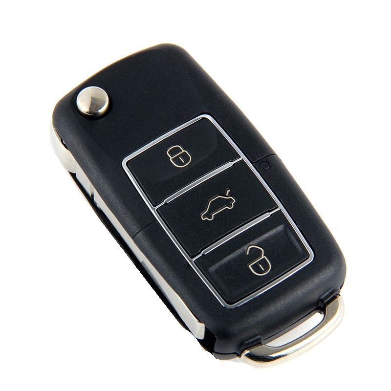 Carcasa cheie auto briceag cu 3 butoane, culoare Negru compatibila Volkswagen VW-182 AllCars