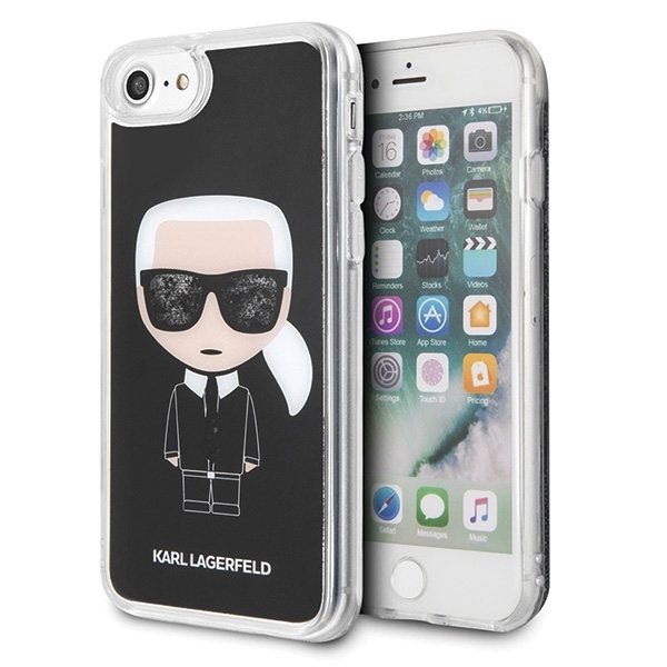 Husa iPhone 7 / 8 Karl Lagerfeld Iconic Glitter Black