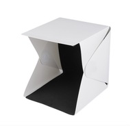 Studio Foto portabil cu banda LED, Alma Net Office, cub foto 30 cm, ALB