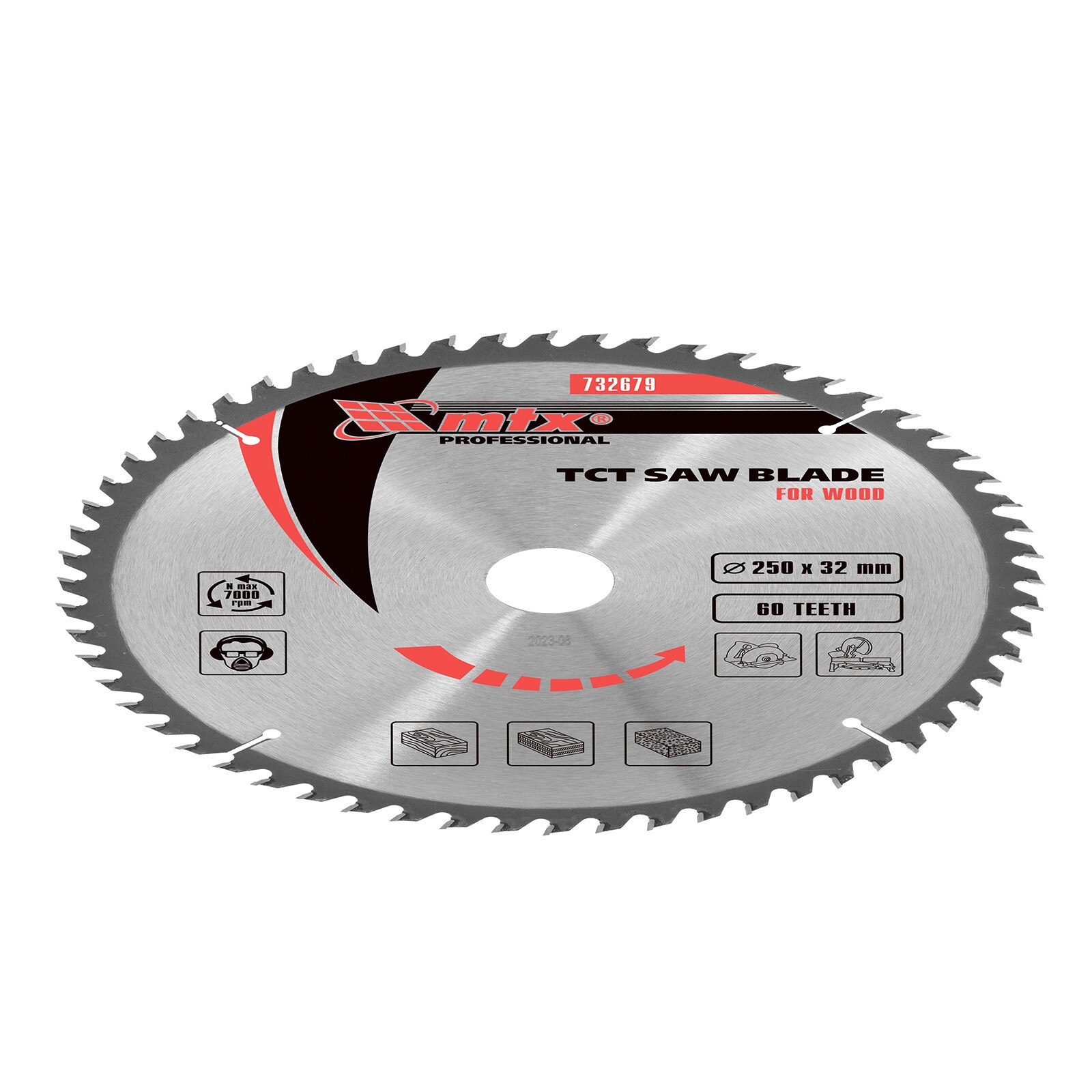 Disc taiat lemne, 250 х 32 mm, 60 dinti, MTX PROFESSIONAL - eMAG.ro