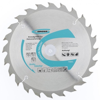 Disc taiat lemne, 165 x 20/16 x 24T , GROSS Disc taiat lemne, 165 x 20/16 x 24T , GROSS