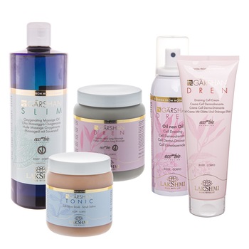 Pachet 5 produse anticelulitice pentru celulita tare si edematoasa, Lakshmi, crema drenanta, argila osmotica, ulei oxigenant slim, uleiul pretios drenant si scrubul corporal salin Pachet 5 produse anticelulitice pentru celulita tare si edematoasa, Lakshmi, crema drenanta, argila osmotica, ulei oxigenant slim, uleiul pretios drenant si scrubul corporal salin