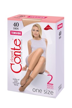 Sosete scurte 1/2 Lycra, Conte Elegant Tension 40 Den, Bronz 36-39 (2 perechi) Sosete scurte 1/2 Lycra, Conte Elegant Tension 40 Den, Bronz 36-39 (2 perechi)