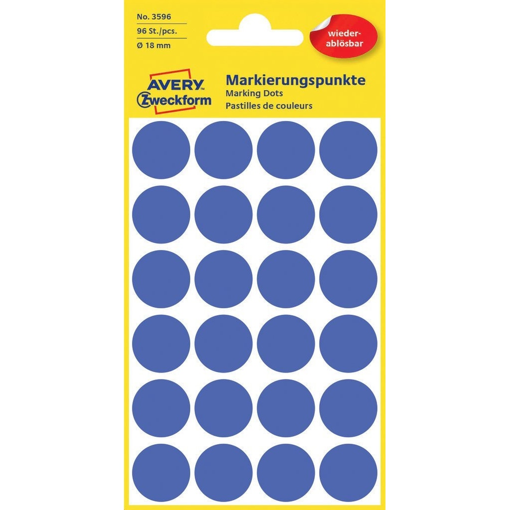 Etichete Avery Zweckform 3596, buline mov, diametru 18 mm