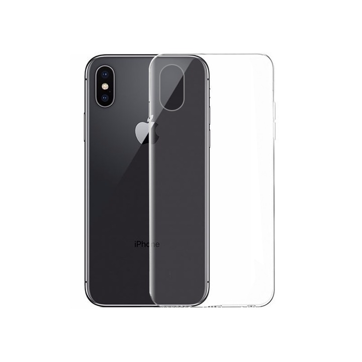 Силиконов гръб Delphi, За Apple iPhone X, Slim, Прозрачен - 51589