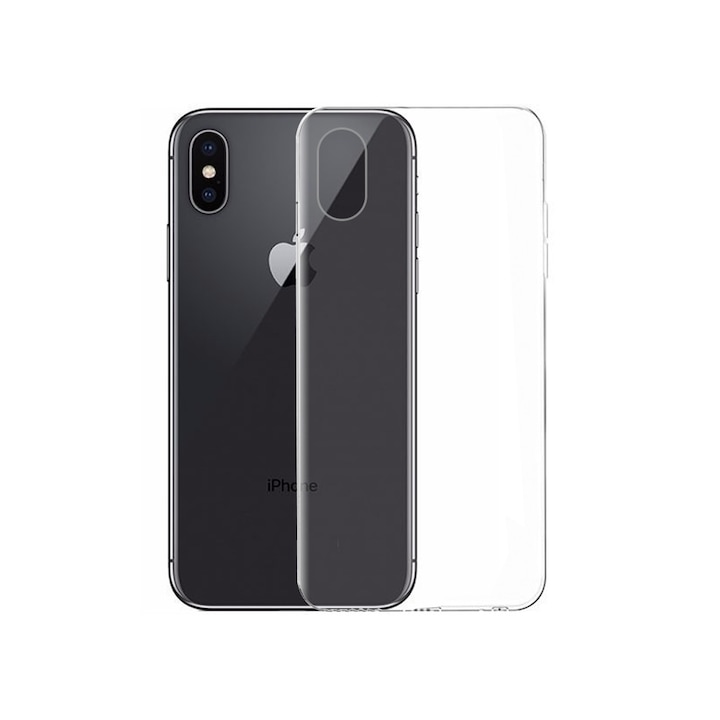 Силиконов гръб Delphi, За Apple iPhone X, Slim, Прозрачен