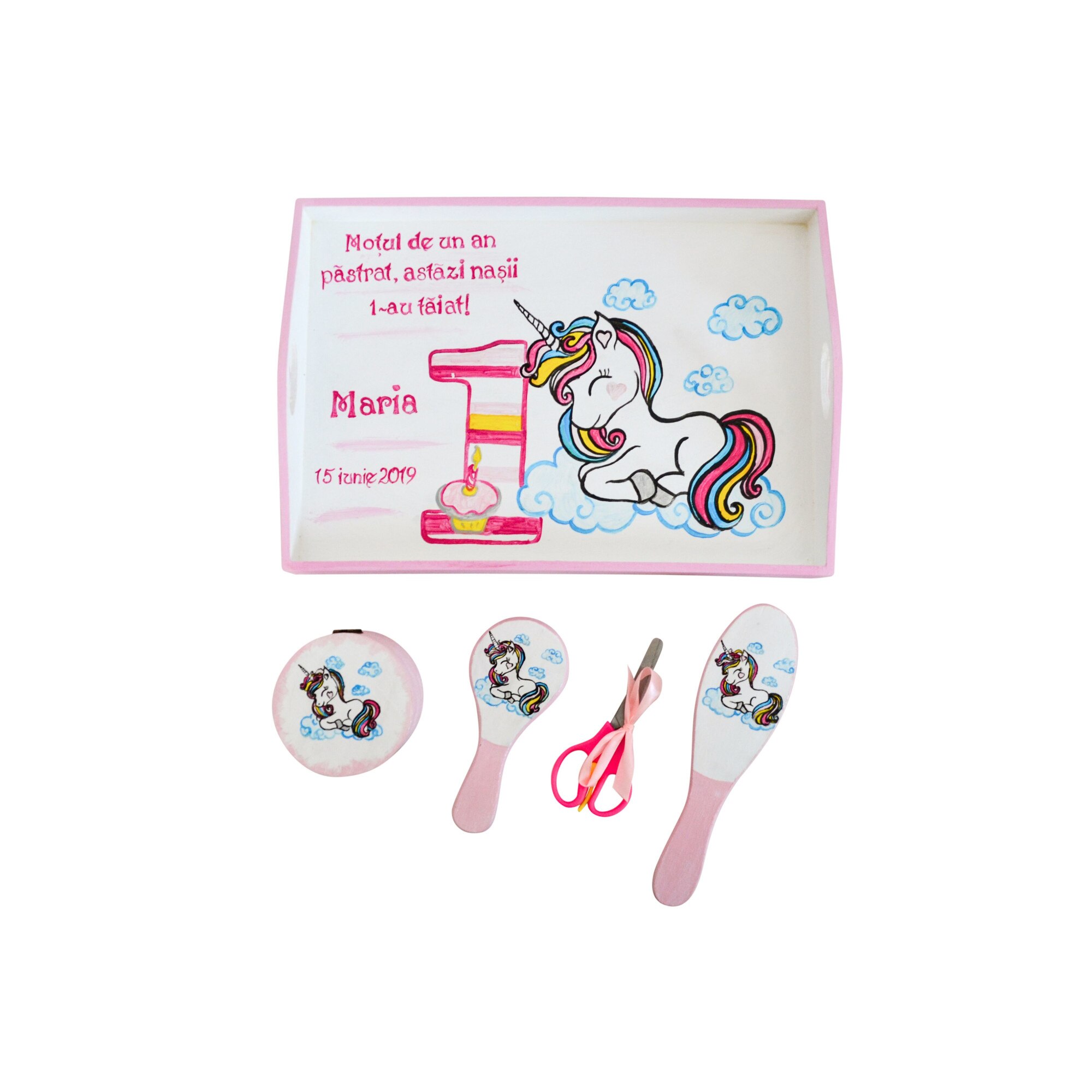 Set pentru taierea motului pictat cu Unicorn