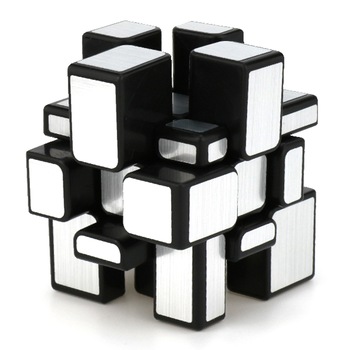 Cub rubik oglinda/mirror Moyu 3x3 speed puzzle argintiu Cub rubik oglinda/mirror Moyu 3x3 speed puzzle argintiu