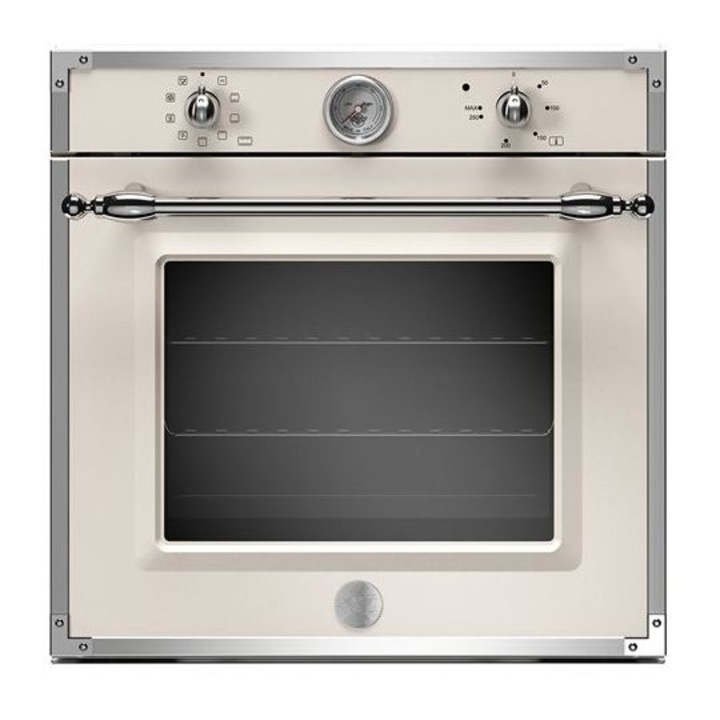 Bertazzoni Heritage F609HEREKTAX beépíthető sütő, 60 cm, 76l, analóg hőmérő, konvekció, elefántcsont / inox