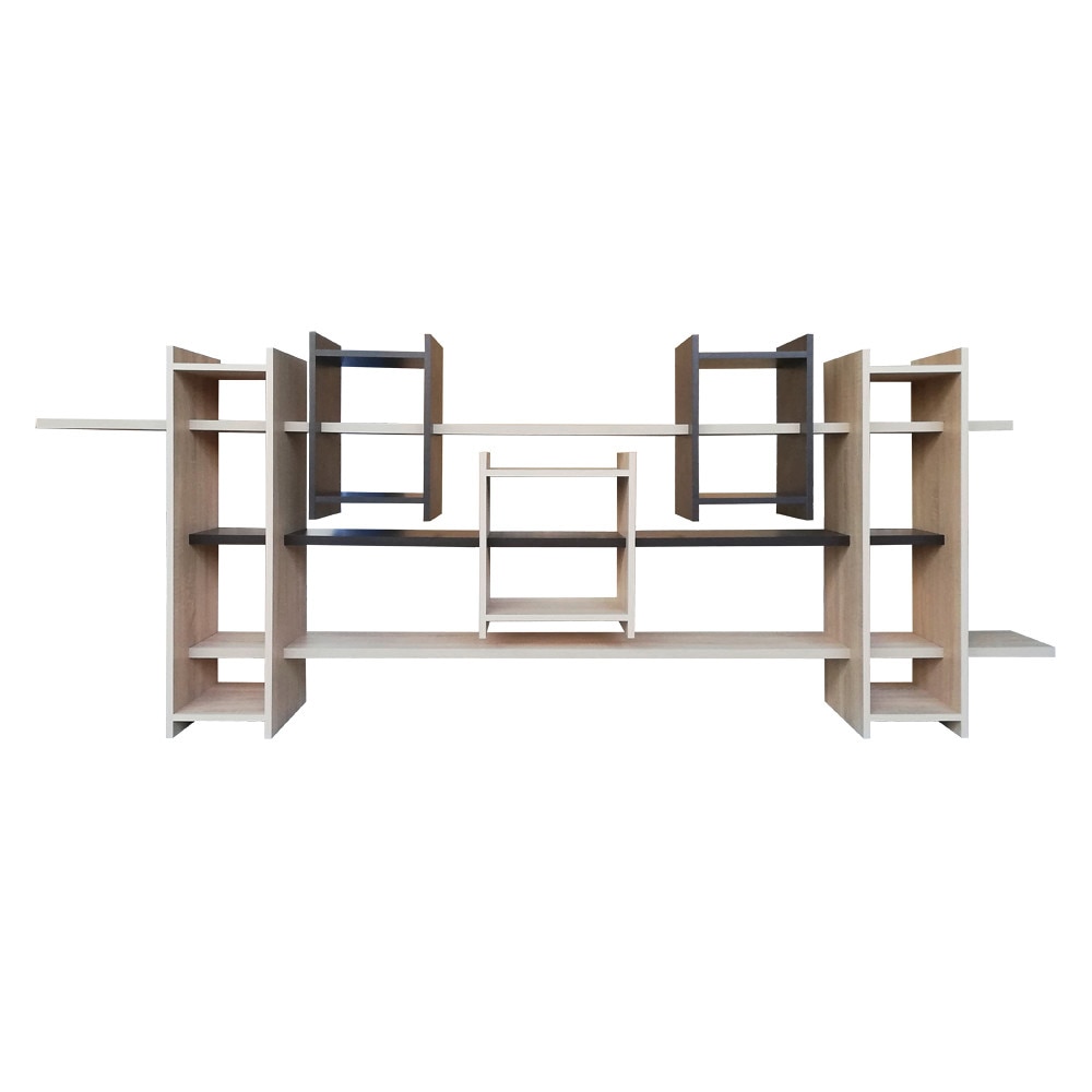 Etajera de perete , Puerta , sonoma/ wenge, 2780 x 360 x1090 mm